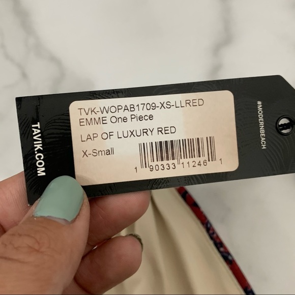 New Revolve Tavik Emme boho red one piece swimsuit Size XS - Picture 9 of 9